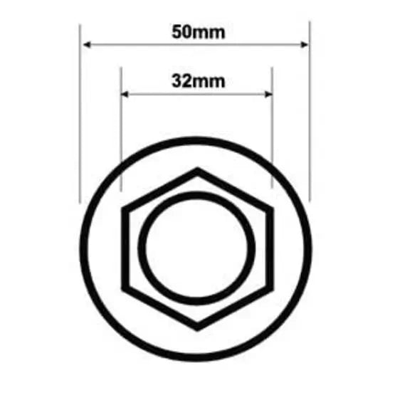 Genuine AL-KO One Shot Nut for 1637 & 2051 Hubs (32mm)