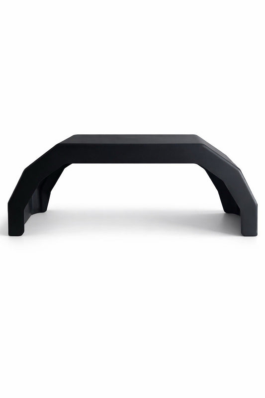 8” Black Angular Single Plastic Mudguard