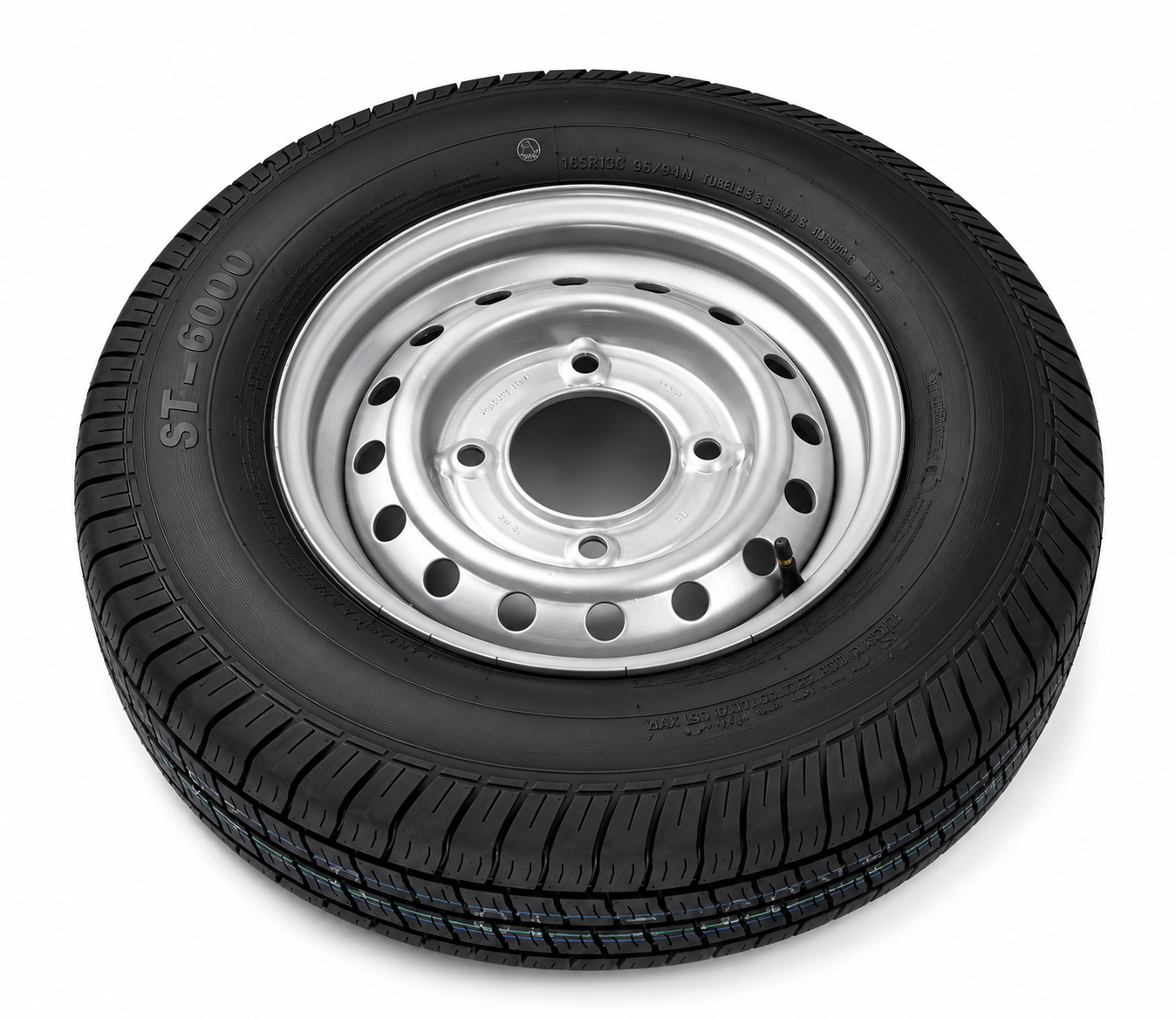 Wheel & Tyre Assembly 165R x 13C - 4 x M12 Studding, 139.7mm PCD, 95.5mm Centre Bore